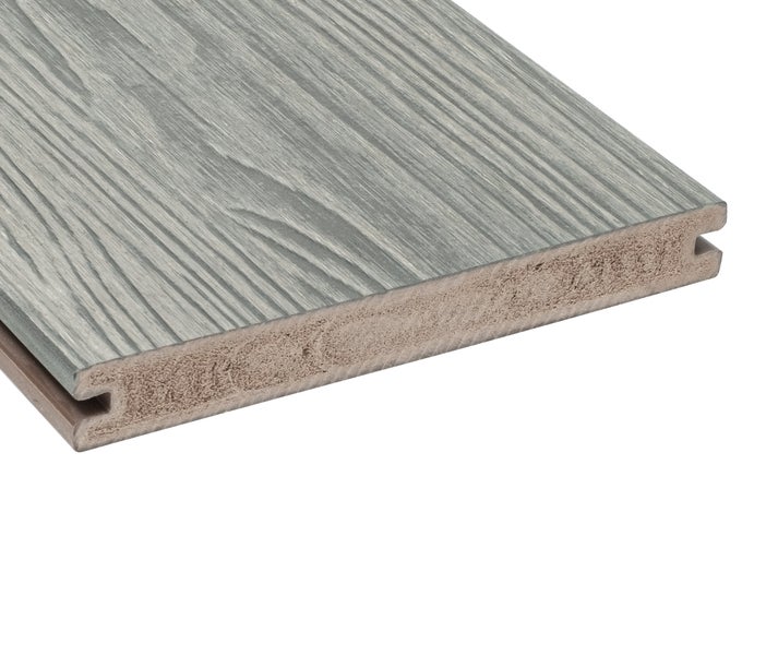 GartenLand WPC Terrassendiele Nova 21 x 190 x 5000 mm Grau-Multicolor Geprägte Holzstruktur Co-Extrudiert Massivprofil