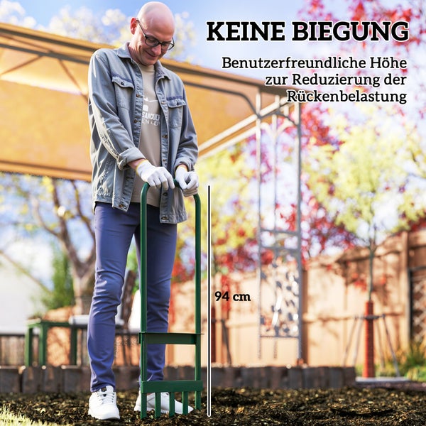 Bodenbelüfter mit einer Länge von 94 cm im Einsatz im Garten