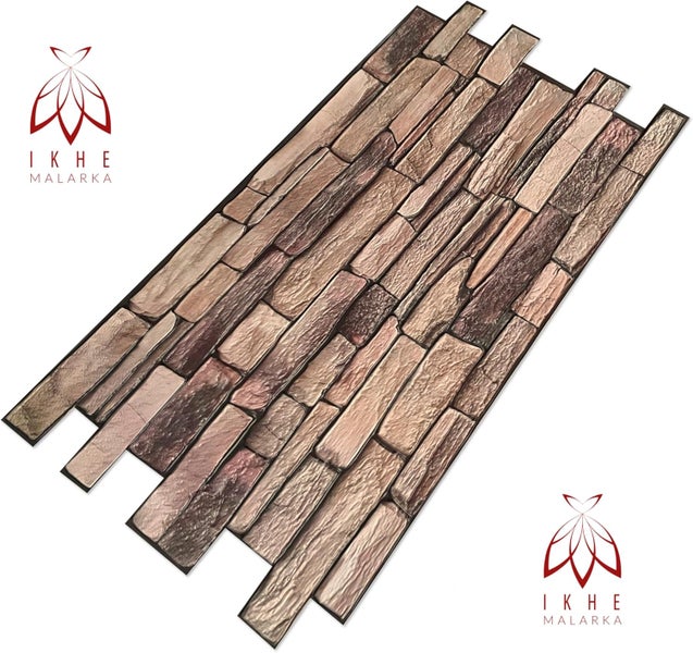 0,4m² 3D PVC Kunststoff Verkleidung Paneele Steinoptik Wandpaneele Wandverkleidung Decke Deckenpaneele Fliesen Imitat 90x48cm (CPVC03)