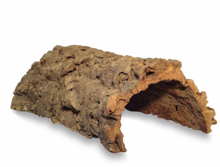 Korktunnel aus Naturkork als Versteck für Terrarien.