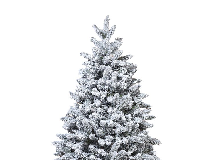 Dekorierter künstlicher Weihnachtsbaum mit 124 Ornamenten SANTA CLAUS 240 cm Baum mit Ständer und Weihnachtsschmuck