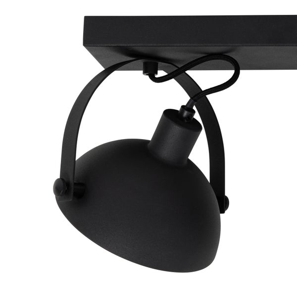 Schwarze Deckenleuchte mit verstellbarem Spot