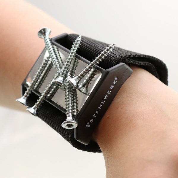 STAHLWERK Magnetarmband für Schrauben und magnetische Kleinteile 3er Set