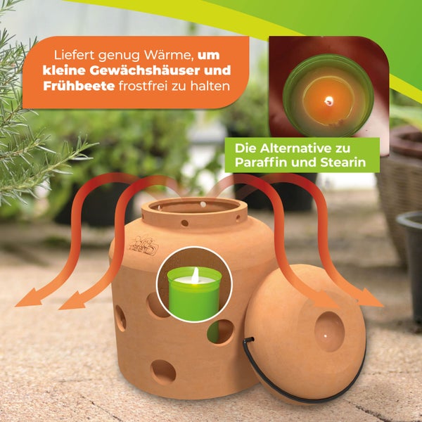 6er-Set ökologische Kerzen aus REWAX-Biomasse für Frostwächter FireFly