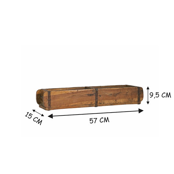 Blumenkasten aus Holz mit den Maßen 57 cm x 15 cm x 9,5 cm