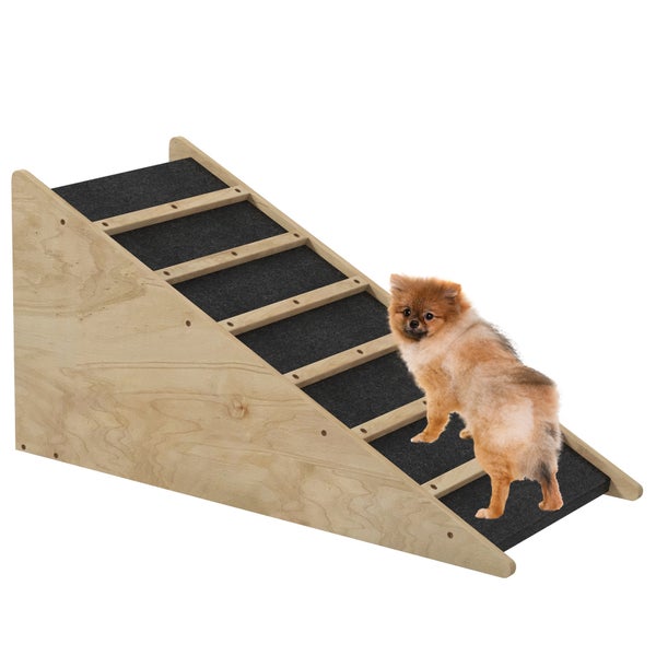 PawHut Hunderampe Rutschfeste Haustierrampe, Hundeeinstiegshilfe, Kofferraumrampe für mittelgroße Hunde bis zu 20 kg, 90 x 40 x 45 cm