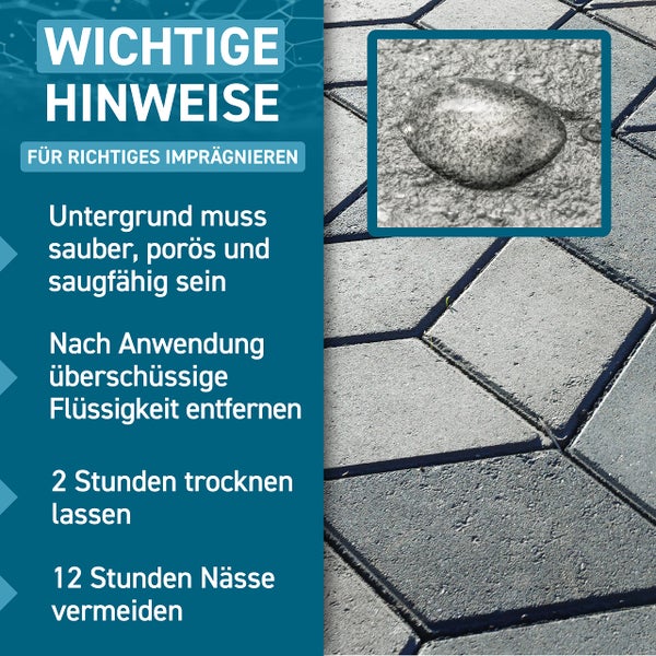 PLINTEX® [1L] Steinimprägnierung Außen & Innen I Stein Imprägnierung universell anwendbar I Naturstein, Steinplatten, Pflasterstein I Steinversiegelung