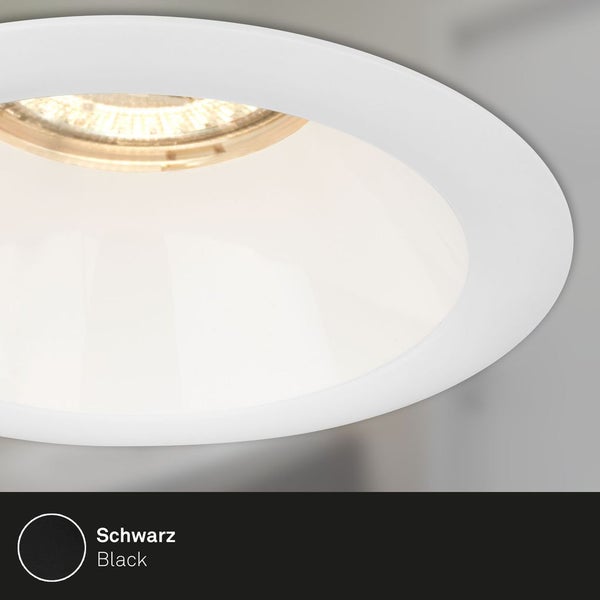 LED Einbauleuchten 3er Set GU10 versenkte Fassung IP23 weiß Ø9,5cm Briloner