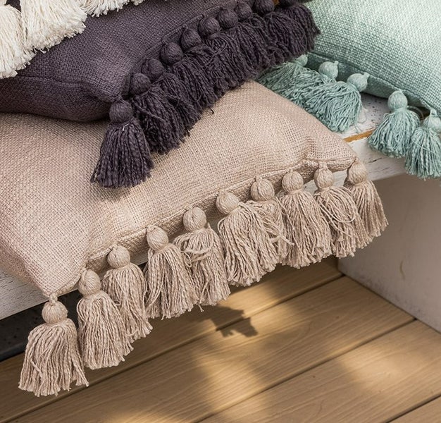 RUBY - Dekokissen Baumwolle 45x45 cm Pumice Stone - beige
