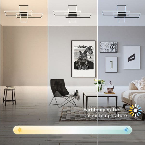 LED Deckenlampe LED Deckenleuchte Wohnzimmer Dimmbar Fernbedienung CCT Flur