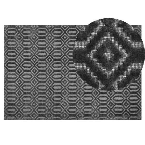 Teppich ADATEPE Dunkelgrau 140 x 200 cm Viskose