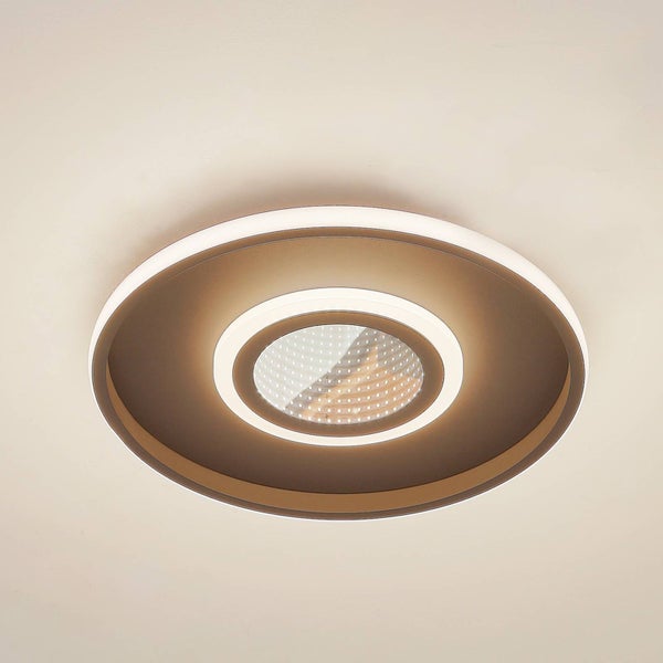 Lindby LED Deckenleuchte Selian dimmbar (Modern) in Schwarz aus Metall (1 flammig, ) - Lampe Deckenlampe Wohnzimmerleuchte