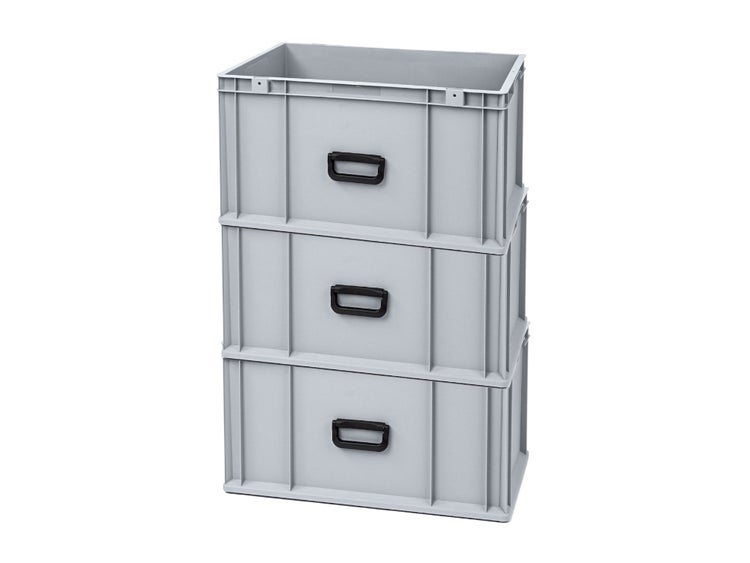 PROREGAL Spar Set 3x Eurobox Nextgen Portable Uno HxBxT 32 x 40 x 60 cm 65 Liter Eurobehälter Transportbox Transportbehälter Stapelbehälter