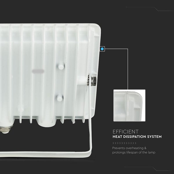 Weiße LED-Flutlichtstrahler - F - Klasse - IP65 - 100W - 8700 Lumen - 4000K