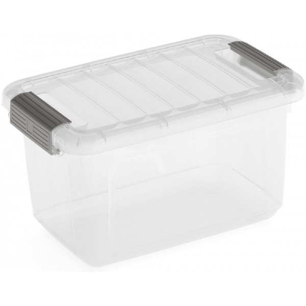 PROREGAL Aufbewahrungsbehälter HAWK mit transparentem Deckel HxBxT 18x28x17cm5 Liter Transparent