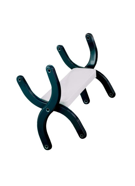 Hocker mit Kunststoff-Sitzfläche und Metallgestell