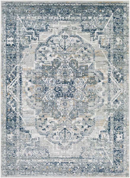 Vintage Orientalischer Teppich Grau/Blau/Beige 160x220 cm ISABELLA