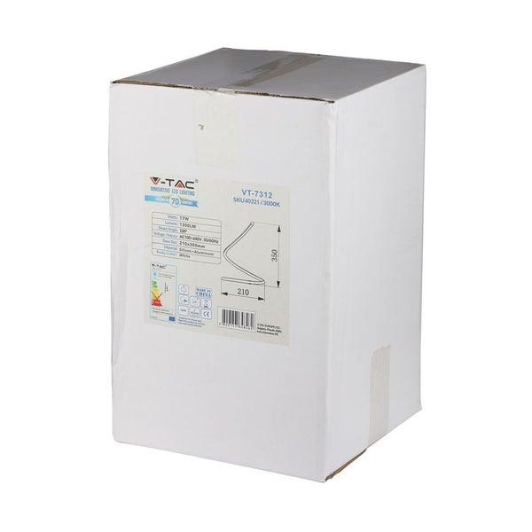 V-TAC VT-7312-W - Flexible Tischlampen - Weiß - IP20 - 17W - 1300 Lumen - 3000K