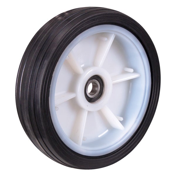 Rad mit Gummireifen und Kunststofffelge