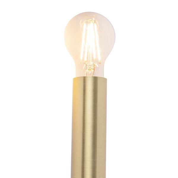 Glühbirne mit goldfarbener Fassung