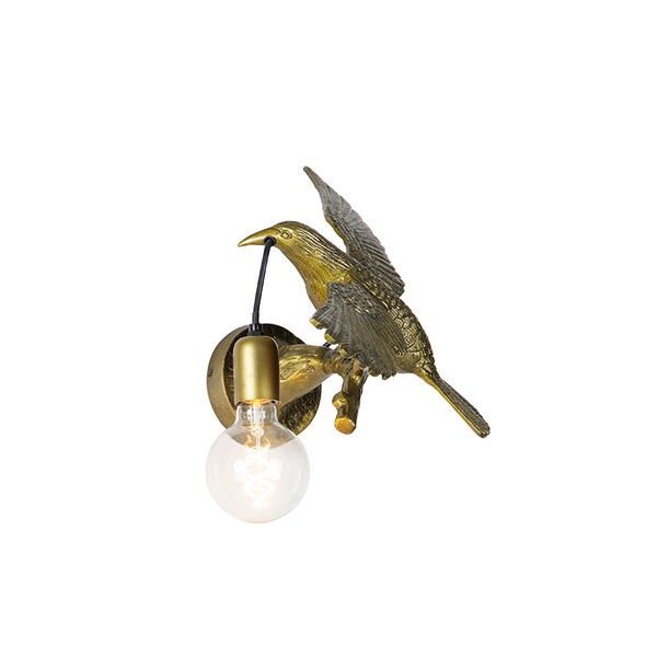 Vintage Wandlampe Messing - Fugl