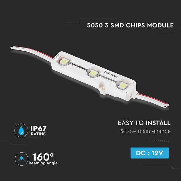 5050 3 SMD-Chips-Modul LED-Modul mit Schutzart IP67 und 160 Grad Abstrahlwinkel