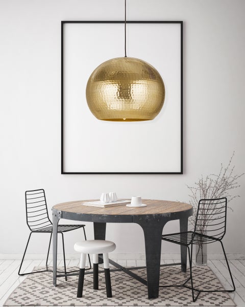 Moderne Hängelampe Rund in Gold 35 cm | Wohnzimmer Esszimmer Leuchte