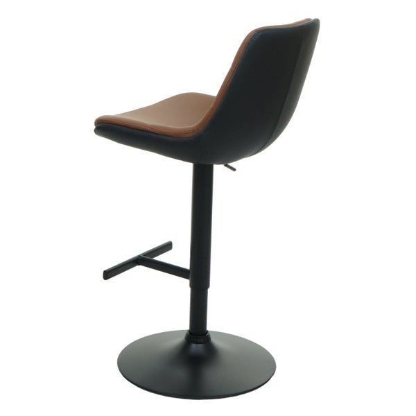 Barhocker mit Kunstlederbezug und Fußstütze