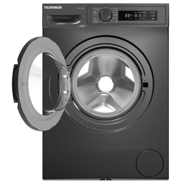 Telefunken Waschmaschine 5kg 1000 U/Min. Frontlader Schontrommel Überlaufschutz 15 Programme W-01-52-DI inox