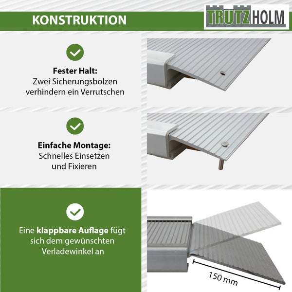 Tragfähigkeit und Konstruktionsdetails der TrutzHolm Laderampe.