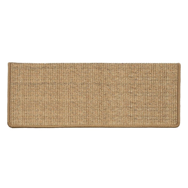 FLOORDIREKT Stufenmatte aus Sisal - Pure Nature - Umkettelt & Selbstklebend - Kork - 23,5 x 65 cm - Rechteckig