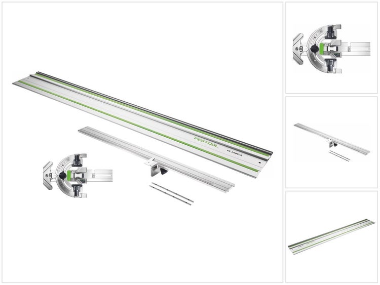 Festool FS-WA Winkelanschlag für Führungsschiene FS/2 60º Schnitt + FS 1080/2 Führungsschiene 1080 mm + Verlängerung FS-WA-VL