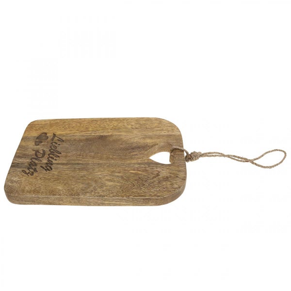 Holzschneidebrett mit der Aufschrift Lieblingsplatz