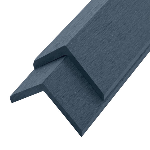 Home Deluxe - WPC Abschlussleiste FINEA - Farbe Anthrazit, 10 Stück - 110 x 4,5 x 4,5 cm I Abschlussprofil Abdeckleiste Abschlussschiene