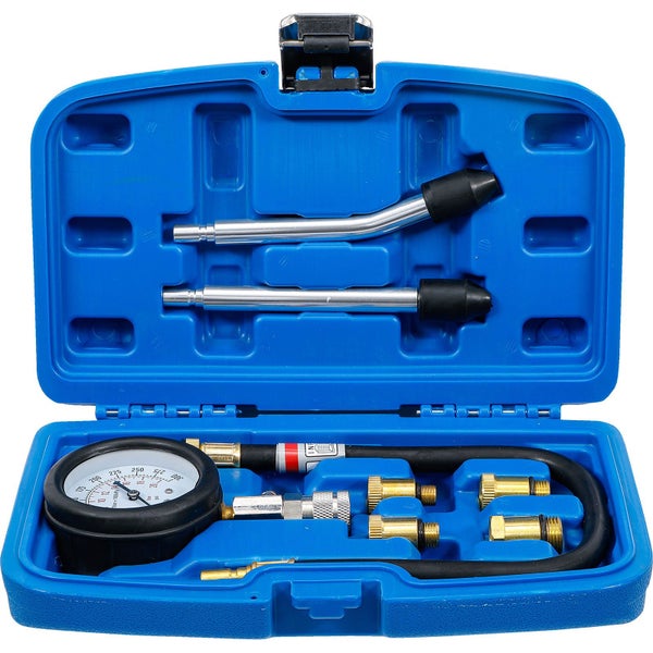 Zylinderdruckprüfer Set in blauem Koffer