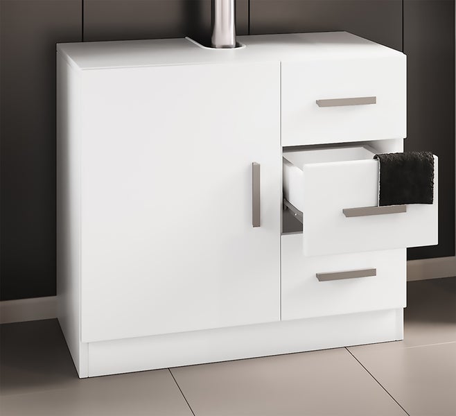 Holz Badmöbel Badunterschrank Zalo XL Schublade