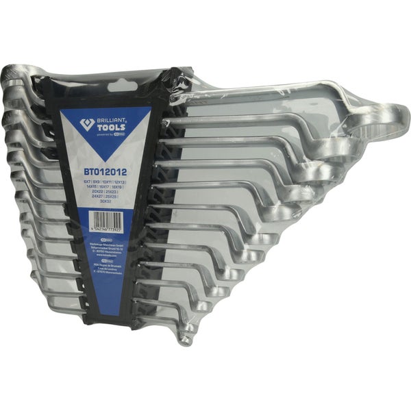 Brilliant Tools Doppelringschlüssel-Satz, verschiedene Größen im Set