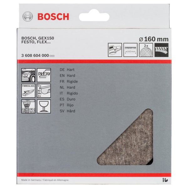 Bosch Schleifscheiben Set, 160 Millimeter Durchmesser