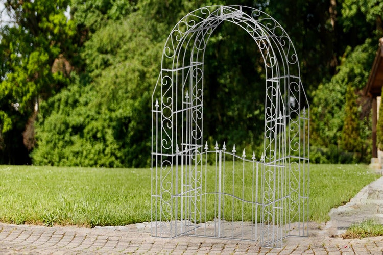 Rosenbogen ELEO Calabria mit Tür 160x50x234 cm Metall feuerverzinkt