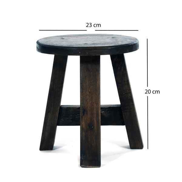 Pflanzenhocker Bern Mahagoni Massivholz 03 dunkelbraun