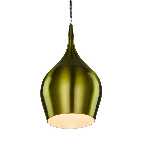 Hängelampe aus Metall mit Textilkabel