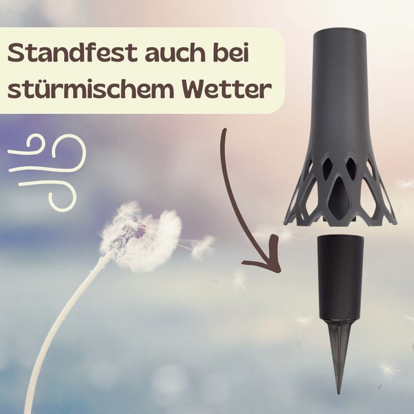 Einzelgrabvase aus Kunststoff für den Friedhof