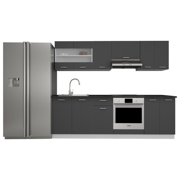 8-tlg Einbauküche Küchenzeile 240 cm Esilo