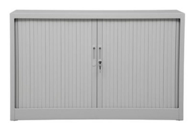 PROREGAL Rollladenschrank Weasel 2 Ordernhöhen HxBxT 75 x 120 x 46 cm Grau