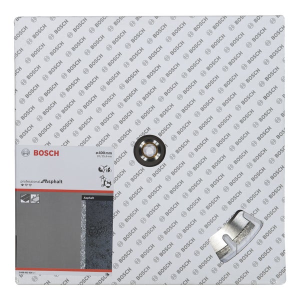 Bosch Diamanttrennscheibe Standard for Asphalt, 400 x 20/25,40 x 3,6 x 8 mm -2608602626