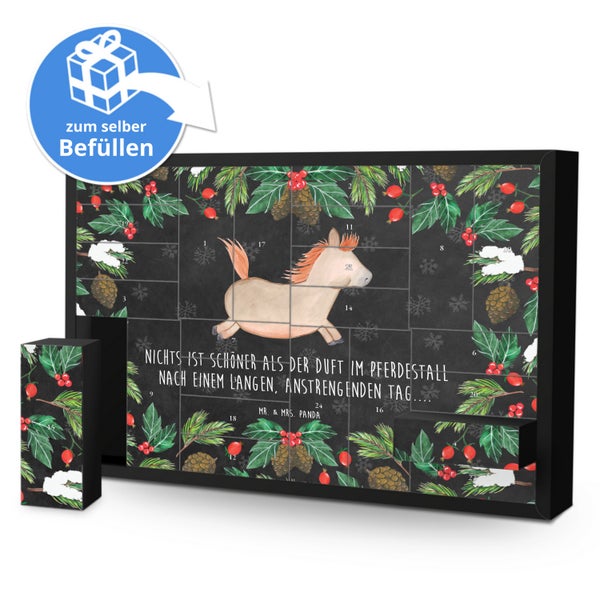 Mr. & Mrs. Panda Befüllbarer Adventskalender Pferd Springen - Schwarz