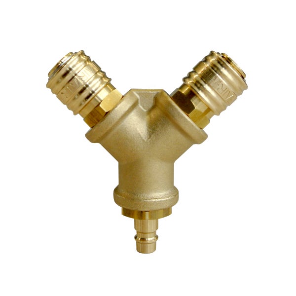 FAIRAIR Y-Verteiler YK2-7,2-1/2I, NW 7,2 mit 2 x Schnellkupplung SK-7,2-1/2A, FA60030