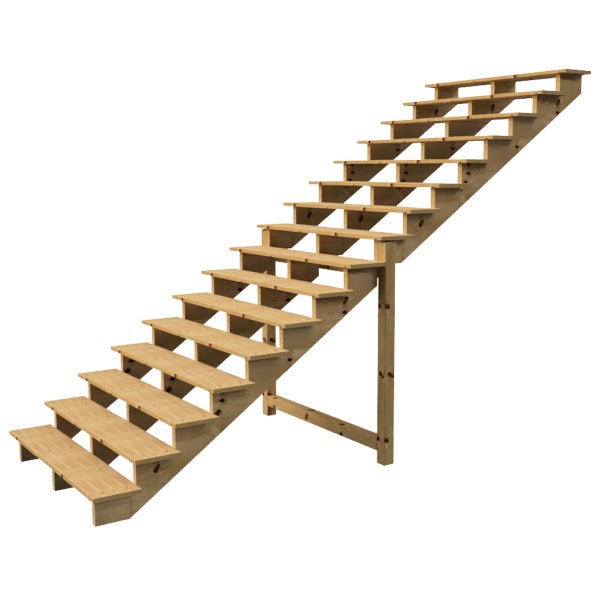 Holztreppe für den Außenbereich