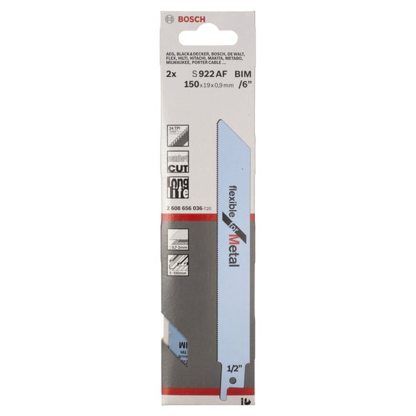 Bosch Säbelsägeblatt Set, geeignet für Metall, 2 Stück