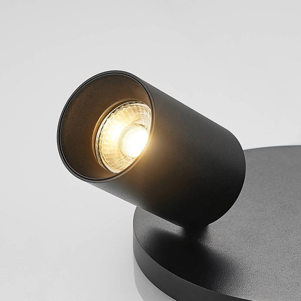 Schwarze Wandleuchte mit Leuchtmittel